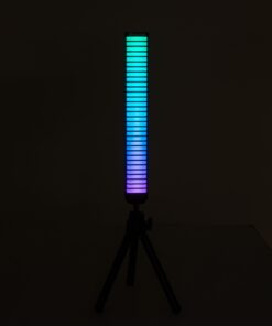 GloboStar® DIGICOLUMN 90761 Μοντέρνο Επιτραπέζιο Φωτιστικό Γραφείου WiFi Digital Pixel Rhythm Music Bar LED 8W 640lm 90° DC 5V με USB 2.0 & WiFi Mobile APP IP20 – Εναλλαγή Φωτισμού μέσω WiFi Εφαρμογής – Πολύχρωμο RGB – Dimmable – Μαύρο – Μ2.3 x Π2.5 x Υ19cm – 2 Χρόνια Εγγύηση