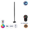 GloboStar® DIGICOLUMN 90762 Μοντέρνο Επιδαπέδιο Φωτιστικό Γραφείου Digital Pixel Rhythm Music Bar LED 12W 960lm 90° DC 5V με USB 2.0 IP20 – Εναλλαγή Φωτισμού μέσω Τηλεχειριστηρίου – Πολύχρωμο RGB – Dimmable – Μαύρο – Μ3.4 x Π2.5 x Υ122cm – 2 Χρόνια Εγγύηση