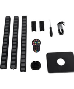 GloboStar® DIGICOLUMN 90762 Μοντέρνο Επιδαπέδιο Φωτιστικό Γραφείου Digital Pixel Rhythm Music Bar LED 12W 960lm 90° DC 5V με USB 2.0 IP20 – Εναλλαγή Φωτισμού μέσω Τηλεχειριστηρίου – Πολύχρωμο RGB – Dimmable – Μαύρο – Μ3.4 x Π2.5 x Υ122cm – 2 Χρόνια Εγγύηση
