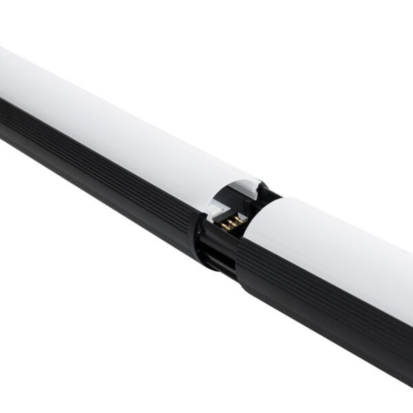 GloboStar® DIGICOLUMN 90763 Μοντέρνο Επιδαπέδιο Φωτιστικό Γραφείου Digital Pixel Symphony Bar LED 16W 1280lm 180° DC 5V με USB 2.0 IP20 – Εναλλαγή Φωτισμού μέσω Τηλεχειριστηρίου – Πολύχρωμα RGB – Dimmable – Μαύρο – Φ3 x Υ165cm – 2 Χρόνια Εγγύηση