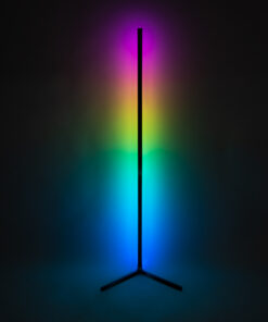 GloboStar® DIGICOLUMN 90763 Μοντέρνο Επιδαπέδιο Φωτιστικό Γραφείου Digital Pixel Symphony Bar LED 16W 1280lm 180° DC 5V με USB 2.0 IP20 – Εναλλαγή Φωτισμού μέσω Τηλεχειριστηρίου – Πολύχρωμα RGB – Dimmable – Μαύρο – Φ3 x Υ165cm – 2 Χρόνια Εγγύηση