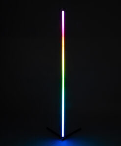GloboStar® DIGICOLUMN 90763 Μοντέρνο Επιδαπέδιο Φωτιστικό Γραφείου Digital Pixel Symphony Bar LED 16W 1280lm 180° DC 5V με USB 2.0 IP20 – Εναλλαγή Φωτισμού μέσω Τηλεχειριστηρίου – Πολύχρωμα RGB – Dimmable – Μαύρο – Φ3 x Υ165cm – 2 Χρόνια Εγγύηση