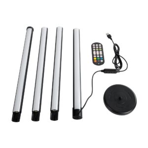 GloboStar® DIGICOLUMN 90764 Μοντέρνο Επιδαπέδιο Φωτιστικό Γραφείου Digital Pixel Symphony Bar LED 16W 1280lm 180° DC 5V με USB 2.0 IP20 – Εναλλαγή Φωτισμού μέσω Τηλεχειριστηρίου – Πολύχρωμα RGB – Dimmable – Μαύρο – Φ3 x Υ165cm – 2 Χρόνια Εγγύηση
