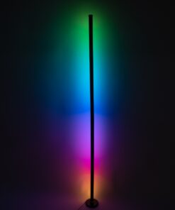 GloboStar® DIGICOLUMN 90764 Μοντέρνο Επιδαπέδιο Φωτιστικό Γραφείου Digital Pixel Symphony Bar LED 16W 1280lm 180° DC 5V με USB 2.0 IP20 – Εναλλαγή Φωτισμού μέσω Τηλεχειριστηρίου – Πολύχρωμα RGB – Dimmable – Μαύρο – Φ3 x Υ165cm – 2 Χρόνια Εγγύηση