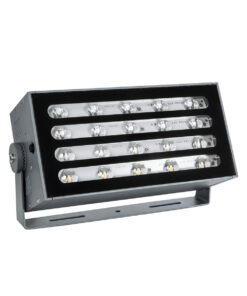 GloboStar® FLOOD-KENA 90765 Προβολέας Wall Washer για Φωτισμό Κτιρίων LED 40W 3400lm 120° AC 220-240V Αδιάβροχο IP67 Μ31 x Π10 x Υ17cm RGBW – Γκρι Ανθρακί – 3 Years Warranty