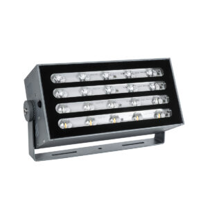 GloboStar® FLOOD-KENA 90765 Προβολέας Wall Washer για Φωτισμό Κτιρίων LED 40W 3400lm 120° AC 220-240V Αδιάβροχο IP67 Μ31 x Π10 x Υ17cm RGBW – Γκρι Ανθρακί – 3 Years Warranty