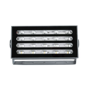 GloboStar® FLOOD-KENA 90765 Προβολέας Wall Washer για Φωτισμό Κτιρίων LED 40W 3400lm 120° AC 220-240V Αδιάβροχο IP67 Μ31 x Π10 x Υ17cm RGBW – Γκρι Ανθρακί – 3 Years Warranty