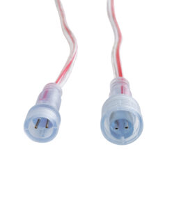 GloboStar® CON-NEONIO 90769 Σετ Αδιάβροχων IP68 Καλωδίων Σύνδεσης για όλες τις NEONIO Digital Neon Flex LED 14.4W/m 12VDC – Διάφανα – Φ1.5 x Μήκος Καλωδίου 15cm