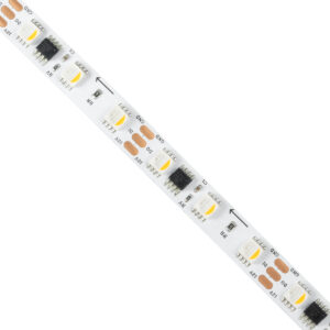 GloboStar® DIGIPRO 90773 Ψηφιακή Ταινία LED SMD 5050 12W/m 60LED/m 20PIXEL/m SPI/TTL Protocol IC TM1814/UCS1912/UCS2912 1200lm/m 120° DC 12V IP20 Πολύχρωμη RGB+WW – Dimmable – Λευκό Σώμα – Μ5000 x Π10 x Υ2mm – Συσκευασία 5 Μέτρων – 5 Χρόνια Εγγύηση