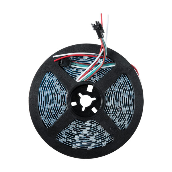 GloboStar® DIGIPRO 90773 Ψηφιακή Ταινία LED SMD 5050 12W/m 60LED/m 20PIXEL/m SPI/TTL Protocol IC TM1814/UCS1912/UCS2912 1200lm/m 120° DC 12V IP20 Πολύχρωμη RGB+WW – Dimmable – Λευκό Σώμα – Μ5000 x Π10 x Υ2mm – Συσκευασία 5 Μέτρων – 5 Χρόνια Εγγύηση