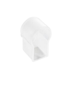 GloboStar® CON-NEONIO 90776 Τάπα Σιλικόνης Σύνδεσης & Τερματική για την NEONIO Digital Neon Flex LED 14.4W/m 12VDC με Π1 x Υ2.3cm – Διάφανη – Μ2.3 x Π1.5 x Υ2.5cm