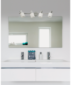 InLight Επιτοίχιο σποτ από μέταλλο σε απόχρωση λευκής πατίνας 4XE14 D:62cm (9079-4Φ-Λευκή Πατίνα)