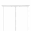 DIY Ροζέτα Φωτιστικού Λευκή Ορθογώνια 500x50mm με 3 Τρύπες GloboStar 90823