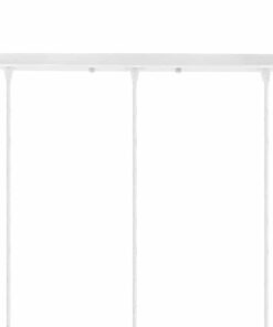 DIY Ροζέτα Φωτιστικού Λευκή Ορθογώνια 500x50mm με 3 Τρύπες GloboStar 90823