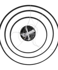 GloboStar® DIAMOND TRIO 61140-DECO Κρεμαστό Φωτιστικό Δαχτυλίδι-Κύκλος LED CCT 150W 18379lm 360° AC 220-240V – Εναλλαγή Φωτισμού μέσω Τηλεχειριστηρίου All In One Ψυχρό 6000k+Φυσικό 4500k+Θερμό 2700k Dimmable Φ60+80+100cm – Μαύρο – 3 Years Warranty