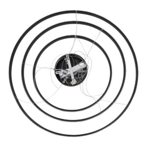 GloboStar® DIAMOND TRIO 61140-DECO Κρεμαστό Φωτιστικό Δαχτυλίδι-Κύκλος LED CCT 150W 18379lm 360° AC 220-240V – Εναλλαγή Φωτισμού μέσω Τηλεχειριστηρίου All In One Ψυχρό 6000k+Φυσικό 4500k+Θερμό 2700k Dimmable Φ60+80+100cm – Μαύρο – 3 Years Warranty