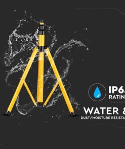 Κίτρινη Βάση Τρίποδας για LED Προβολείς Αλουμίνιο V-TAC – 9104