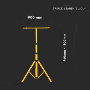 Κίτρινη Βάση Τρίποδας για LED Προβολείς Αλουμίνιο V-TAC – 9104