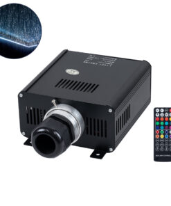 GloboStar® 79612 Μηχανή Οπτικής Ίνας Μονής Κεφαλής – Fiber Optic Light Machine Single Head LED 45W AC 220-240V με Ασύρματο Χειριστήριο RF 2.4Ghz Μ14 x Π26 x Υ8.5cm RGBW – 2 Years Warranty