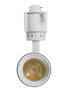 Globostar S-40012 Μονοφασικό Bridgelux COB LED Λευκό Φωτιστικό Σποτ Ράγας 10W 230V 1200lm 30° Θερμό Λευκό 3000k