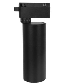 Globostar 60811 Μονοφασικό Bridgelux COB LED Μάυρο Φωτιστικό Σποτ Ράγας 20W 230V 2400lm 30° Θερμό Λευκό 3000k