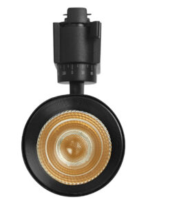 Globostar 60811 Μονοφασικό Bridgelux COB LED Μάυρο Φωτιστικό Σποτ Ράγας 20W 230V 2400lm 30° Θερμό Λευκό 3000k