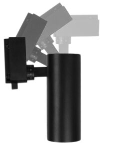 Globostar 60811 Μονοφασικό Bridgelux COB LED Μάυρο Φωτιστικό Σποτ Ράγας 20W 230V 2400lm 30° Θερμό Λευκό 3000k