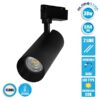 Μονοφασικό Bridgelux COB LED Μάυρο Φωτιστικό Σποτ Ράγας 30W 230V 3750lm 30° Φυσικό Λευκό 4500k GloboStar 93112