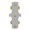 GloboStar S-40045 Διφασικός Connector 3 Καλωδίων Συνδεσμολογίας Γιώτα (Ι) για Λευκή Ράγα Οροφής