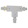 GloboStar S-40049 Διφασικός Connector 3 Καλωδίων Συνδεσμολογίας Ταφ (Τ) για Λευκή Ράγα Οροφής
