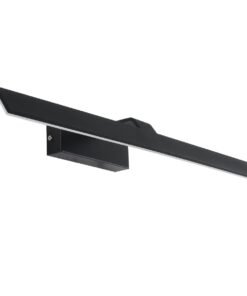 GloboStar® MIRROR 60517 Φωτιστικό Τοίχου – Απλίκα LED 14W 1680lm 120° AC 85-265V IP54 Φυσικό Λευκό 4500K Μαύρο Μέταλλο – Μ58 x Π15 x Υ6cm – 2 Xρόνια Εγγύηση