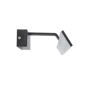 GloboStar® MIRROR 60517 Φωτιστικό Τοίχου – Απλίκα LED 14W 1680lm 120° AC 85-265V IP54 Φυσικό Λευκό 4500K Μαύρο Μέταλλο – Μ58 x Π15 x Υ6cm – 2 Xρόνια Εγγύηση