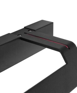 GloboStar® MIRROR 60517 Φωτιστικό Τοίχου – Απλίκα LED 14W 1680lm 120° AC 85-265V IP54 Φυσικό Λευκό 4500K Μαύρο Μέταλλο – Μ58 x Π15 x Υ6cm – 2 Xρόνια Εγγύηση