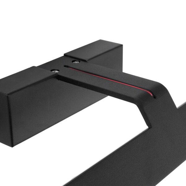 GloboStar® MIRROR 60517 Φωτιστικό Τοίχου – Απλίκα LED 14W 1680lm 120° AC 85-265V IP54 Φυσικό Λευκό 4500K Μαύρο Μέταλλο – Μ58 x Π15 x Υ6cm – 2 Xρόνια Εγγύηση