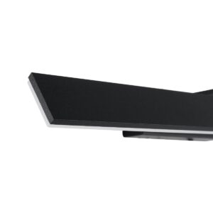 GloboStar® MIRROR 60517 Φωτιστικό Τοίχου – Απλίκα LED 14W 1680lm 120° AC 85-265V IP54 Φυσικό Λευκό 4500K Μαύρο Μέταλλο – Μ58 x Π15 x Υ6cm – 2 Xρόνια Εγγύηση
