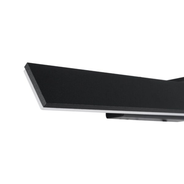 GloboStar® MIRROR 60517 Φωτιστικό Τοίχου – Απλίκα LED 14W 1680lm 120° AC 85-265V IP54 Φυσικό Λευκό 4500K Μαύρο Μέταλλο – Μ58 x Π15 x Υ6cm – 2 Xρόνια Εγγύηση