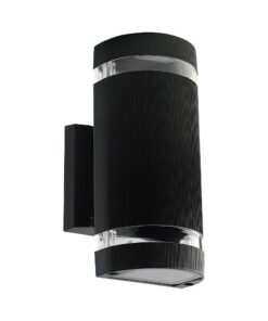 Φωτιστικό Τοίχου 2xE27 Μαύρο Οβαλ V-TAC IP44 – 93573