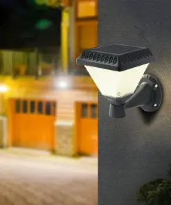 LED Ηλιακό Φαναράκι Τοίχου με RF Control V-TAC IP44 Μαύρο Σώμα CCT – 93578