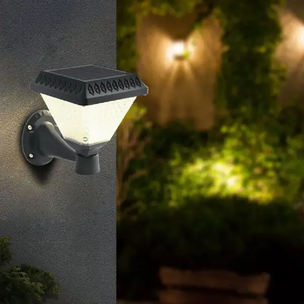 LED Ηλιακό Φαναράκι Τοίχου με RF Control V-TAC IP44 Μαύρο Σώμα  CCT – 93578