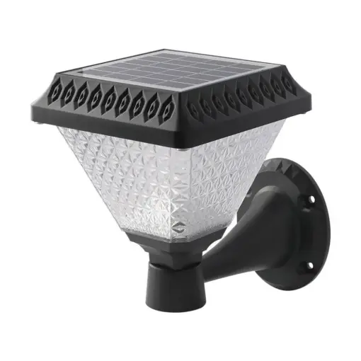 LED Ηλιακό Φαναράκι Τοίχου με RF Control V-TAC IP44 Μαύρο Σώμα  CCT – 93578
