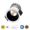 GloboStar® MICRO-S 60235 Χωνευτό LED Spot Downlight TrimLess Φ4cm 5W 625lm 38° AC 220-240V IP20 Φ4 x Υ5.9cm – Στρόγγυλο – Λευκό με Μαύρο Κάτοπτρο – Θερμό Λευκό 2700K – Bridgelux COB – 5 Years Warranty