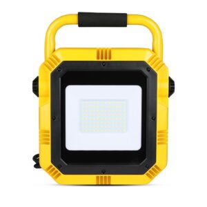 LED Φορητός Προβολέας με 3m Καλώδιο&Πρίζα 50W V-TAC PRO Samsung Chip 4000lm Κίτρινο-Μαύρο 100° IP44 Φυσικό Λευκό 4000K – 945