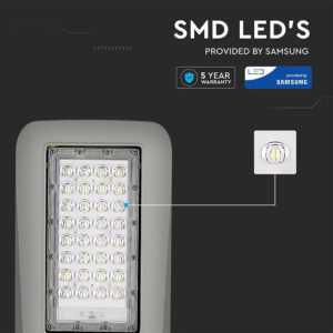 LED φωτιστικό δρόμου, V-TAC PRO Samsung Chip (CLASS I, INVENTRONICS DRIVER), 50W 5700Κ (140LM/W) – 953