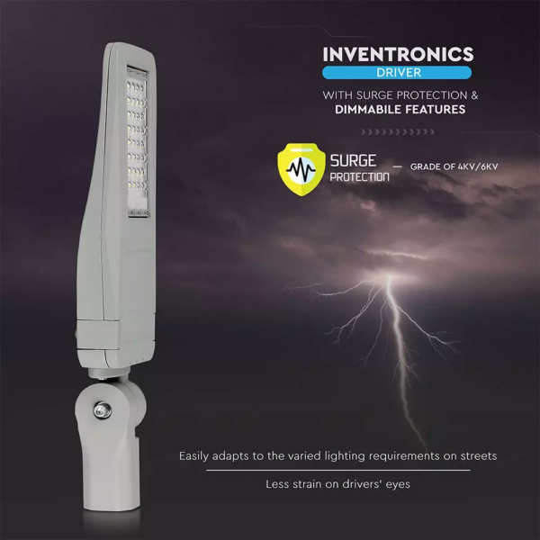 LED φωτιστικό δρόμου, V-TAC PRO Samsung Chip (CLASS I, INVENTRONICS DRIVER), 50W 5700Κ (140LM/W) – 953