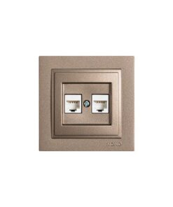 ΠΡΙΖΑ DATA CAT 6 RJ 45 ΔΙΠΛΗ LIGHT FUME EUROLAMP – 152-10541