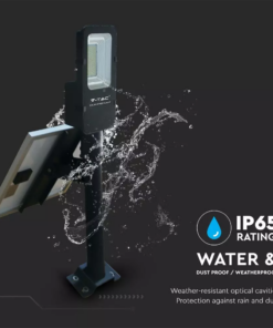 LED ηλιακό φωτιστικό δρόμου 50W ψυχρό λευκό 6000K μαύρο σώμα V-TAC – 95509