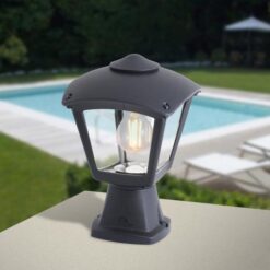 FUMAGALLI ΚΟΛΩΝΑΚΙ ΔΑΠΕΔΟΥ ΤΕΤΡΑΓΩΝΟ DISMA ROBY ΜΑΥΡΟ E27 EUROLAMP – 145-26073