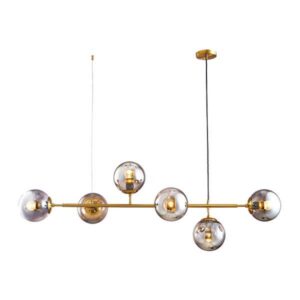 ΦΩΤΙΣΤΙΚΟ ΚΡΕΜΑΣΤΟ 6xE27  ΧΡΥΣΟ ΚΑΙ  ΜΑΥΡΟ EUROLAMP 144-20002