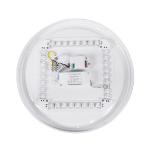 GloboStar® SENSORANO 60995 Πλαφονιέρα Οροφής LED 30W 3000lm 120° AC 220-240V με Ενσωματωμένο Σύστημα Ρυθμιζόμενου Microwave Αισθητήρα Κίνησης – Αδιάβροχη IP54 Φ38 x Υ5.3cm Φυσικό Λευκό 4500K – Λευκό – Bridgelux Chips – 3 Years Warranty