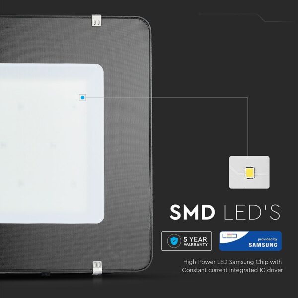 LED Προβολέας 400W V-TAC PRO Samsung Chip Μαύρος 100° 48000lm Αδιάβροχος IP65 Φυσικό 4000K – 964